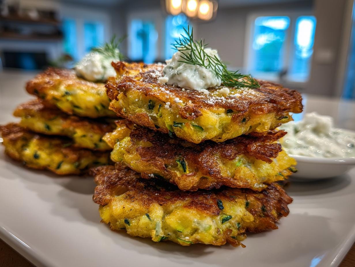 greek zucchini fritters - detail 3